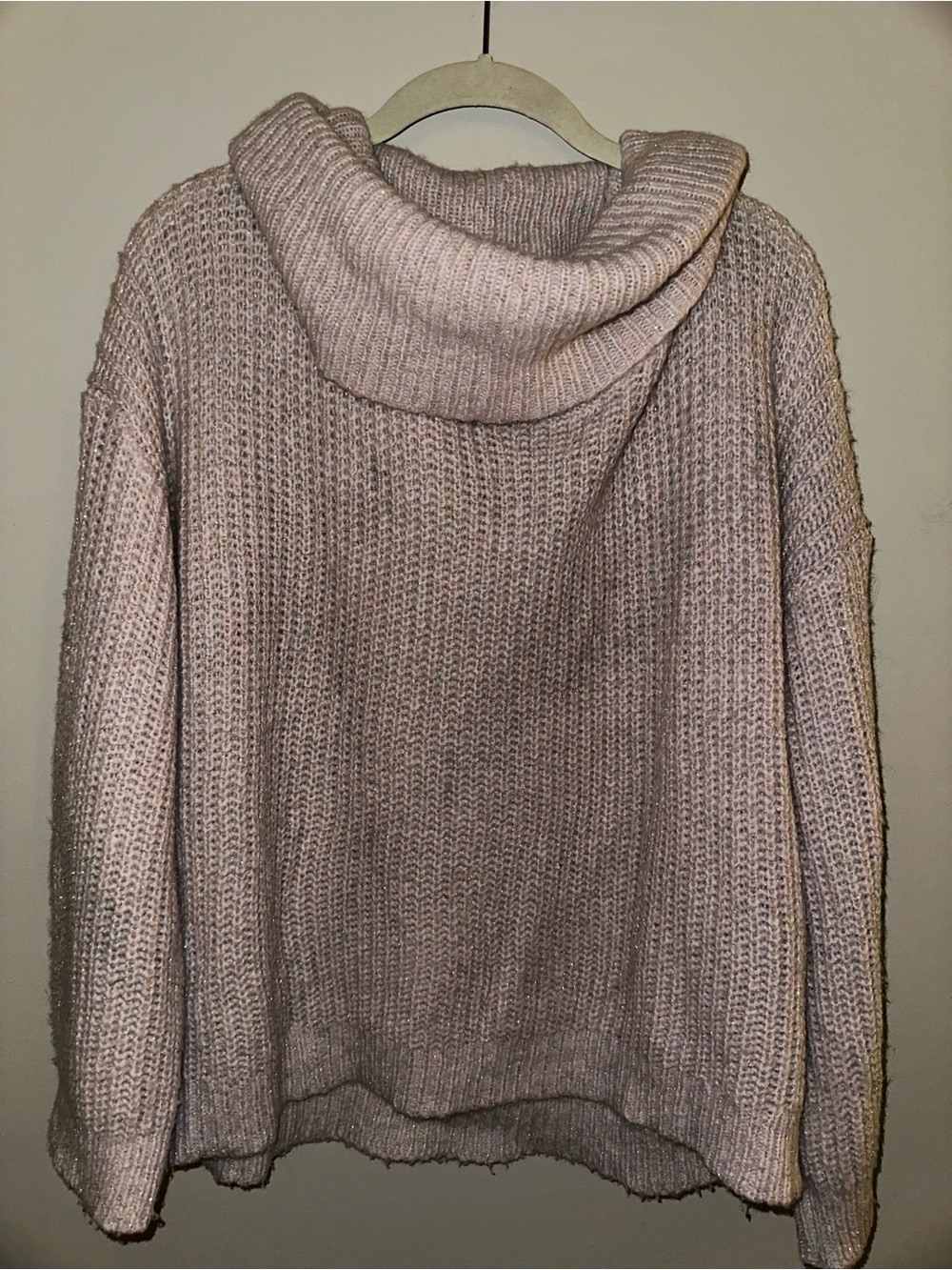 Express Blush Pink Cowl Neck Chunky Knit Sweater